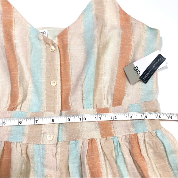 NWT 👗BP Button Front Stripe V Neck Dress Size M - Picture 15 of 16